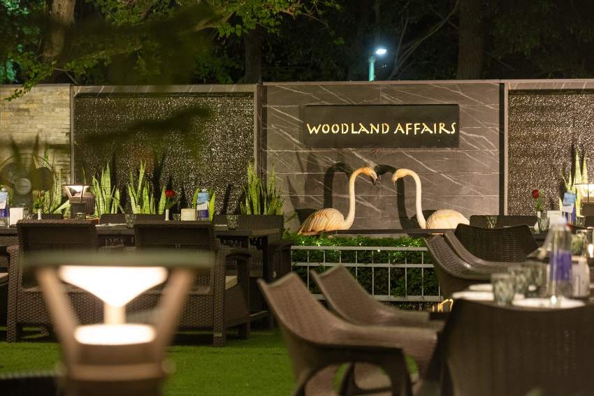 Woodland Affairs garden glowing in the dark